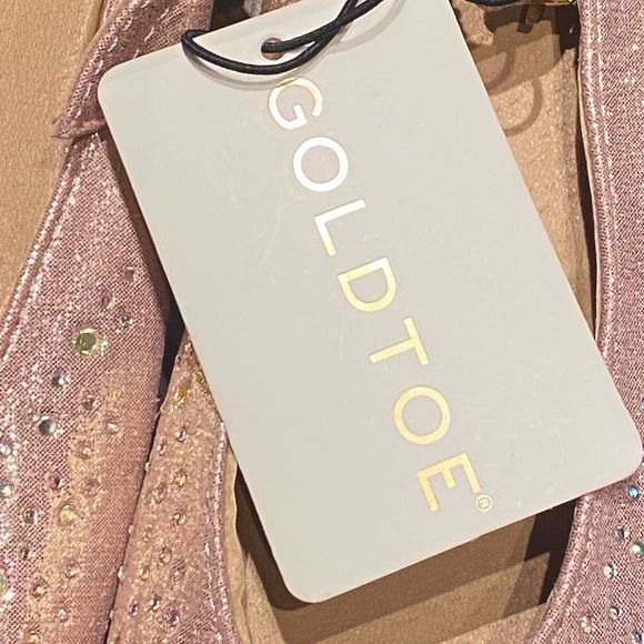 Metallic Pink Ballerina Flats with Rhinestones - Picture 7 of 11